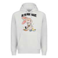 Dove Grey so hoppin boujee easter bunny  belt bag ins Premium Hoodie - MaliasSmallBusiness