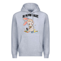 Heather Grey so hoppin boujee easter bunny  belt bag ins Premium Hoodie - MaliasSmallBusiness
