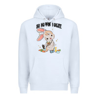 White so hoppin boujee easter bunny  belt bag ins Premium Hoodie - MaliasSmallBusiness