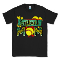 Black softball mom with leopard Classic Tee - Zillion Design Studio
