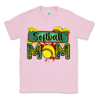 Bubblegum Pink softball mom with leopard Classic Tee - Zillion Design Studio