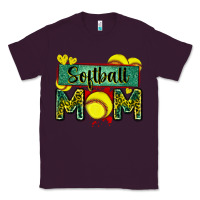 Plum softball mom with leopard Classic Tee - Zillion Design Studio