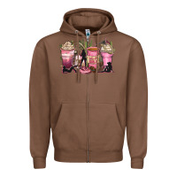 Chestnut let's go girls coffee cups Zipper Hoodie - Zillion Design Studio