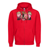 Red let's go girls coffee cups Zipper Hoodie - Zillion Design Studio
