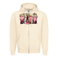 Sandshell let's go girls coffee cups Zipper Hoodie - Zillion Design Studio