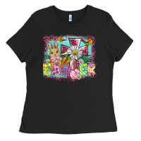 Black easter cross background Ladies Tee - BarkalooDesign
