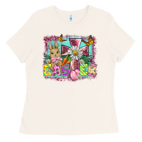 Bone easter cross background Ladies Tee - BarkalooDesign
