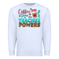 White coffee gives me teacher powers Premium Sweatshirt - BundleAndBundleShop