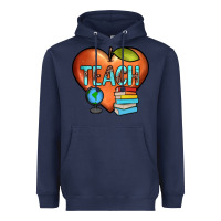 Navy teach heart Heavyweight Hoodie - JahusDesignShop