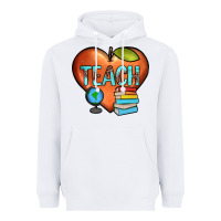White teach heart Heavyweight Hoodie - JahusDesignShop