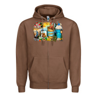 Chestnut louisiana coffee cups Zipper Hoodie - Zillion Design Studio