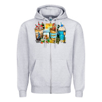Heather Grey louisiana coffee cups Zipper Hoodie - Zillion Design Studio