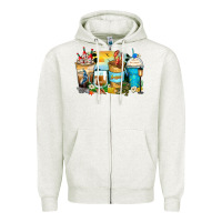 Oatmeal Heather louisiana coffee cups Zipper Hoodie - Zillion Design Studio