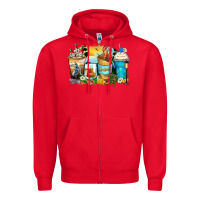 Red louisiana coffee cups Zipper Hoodie - Zillion Design Studio