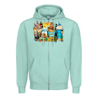 Seafoam louisiana coffee cups Zipper Hoodie - Zillion Design Studio