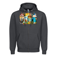 Smoke louisiana coffee cups Zipper Hoodie - Zillion Design Studio