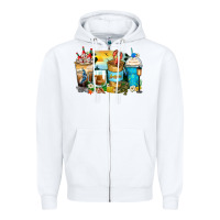 White louisiana coffee cups Zipper Hoodie - Zillion Design Studio