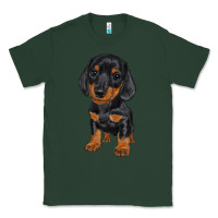 Sports Green dachshund puppy Classic Tee - RanaPortraitStore
