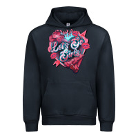 Navy lets go girls pink Urban Hoodie - NancyCooperArtShop