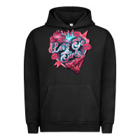 Pigment Black lets go girls pink Urban Hoodie - NancyCooperArtShop