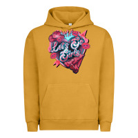 Pigment Peanut Butter lets go girls pink Urban Hoodie - NancyCooperArtShop