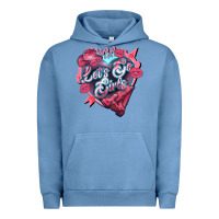 Pigment Pebble Blue lets go girls pink Urban Hoodie - NancyCooperArtShop