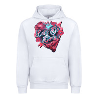 White lets go girls pink Urban Hoodie - NancyCooperArtShop