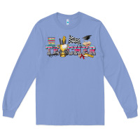 Colony Blue race with teacher Long Sleeve Tee - texasbilliewilder