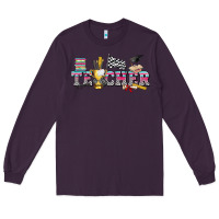 Plum race with teacher Long Sleeve Tee - texasbilliewilder