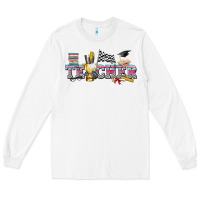 White race with teacher Long Sleeve Tee - texasbilliewilder