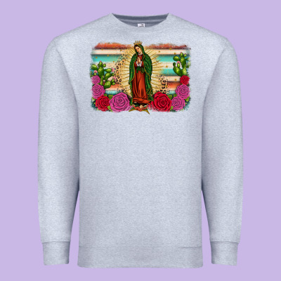 Western Our Lady Of Guadalupe Premium Sweatshirt Designed By Jahusdesignshop