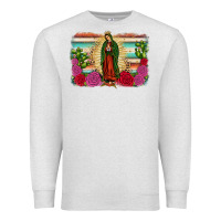 Oatmeal Heather western our lady of guadalupe Premium Sweatshirt - JahusDesignShop