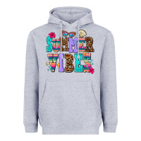 Heather Grey summer vibes Heavyweight Hoodie - AdoDesignShop