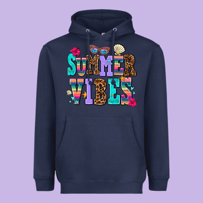 Summer Vibes Heavyweight Hoodie Designed By Adodesignshop