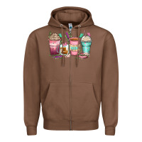 Chestnut mom coffee cups Zipper Hoodie - Zillion Design Studio