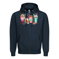 Navy mom coffee cups Zipper Hoodie - Zillion Design Studio