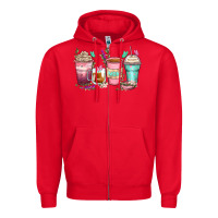 Red mom coffee cups Zipper Hoodie - Zillion Design Studio