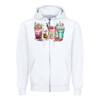 White mom coffee cups Zipper Hoodie - Zillion Design Studio