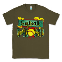 Army Green softball mini with leopard Classic Tee - Zillion Design Studio