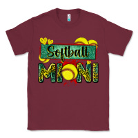 Burgundy softball mini with leopard Classic Tee - Zillion Design Studio