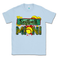Dusty Blue softball mini with leopard Classic Tee - Zillion Design Studio