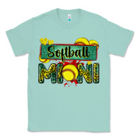 Seafoam softball mini with leopard Classic Tee - Zillion Design Studio