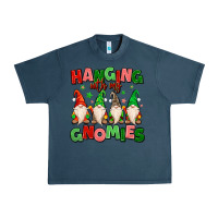 Midnight Navy hanging with my gnomies Urban Heavy Tee - MaliasSmallBusiness
