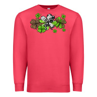 Cardinal Western Cowhide Leopard Glitter Shamrocks Premium Sweatshirt - Jasminsmagicworld