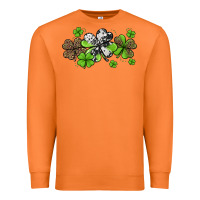 Carrot Western Cowhide Leopard Glitter Shamrocks Premium Sweatshirt - Jasminsmagicworld