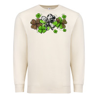 Sandshell Western Cowhide Leopard Glitter Shamrocks Premium Sweatshirt - Jasminsmagicworld
