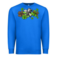 True Royal Western Cowhide Leopard Glitter Shamrocks Premium Sweatshirt - Jasminsmagicworld