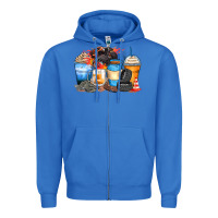 True Royal monster truck coffee cups Zipper Hoodie - Zillion Design Studio