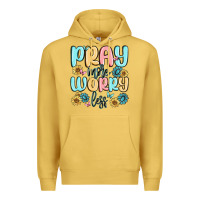 Antique Gold pray more worry less Premium Hoodie - MaliasSmallBusiness
