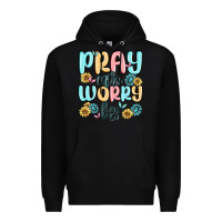 Black pray more worry less Premium Hoodie - MaliasSmallBusiness